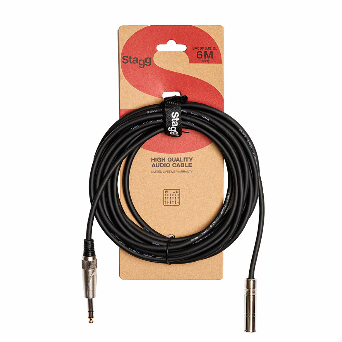Stagg Balanced Stereo Jack Extension Cable