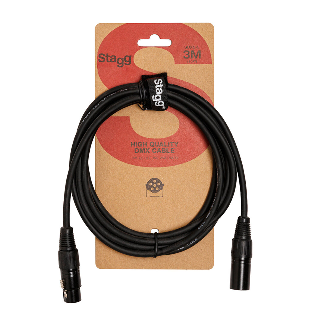 Stagg DMX Lighting Cable, XLR Female to XLR Male