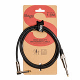 Stagg S-Series Deluxe Instrument Cable, Jack to Right Angle Jack
