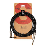 Stagg S-Series Deluxe Instrument Cable, Jack to Right Angle Jack