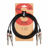 Stagg Twin Cable, Jack to Jack