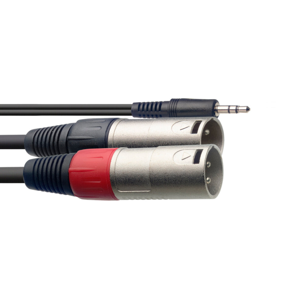 Stagg 3.5mm Stereo Jack to 2 XLR Male Y Cable