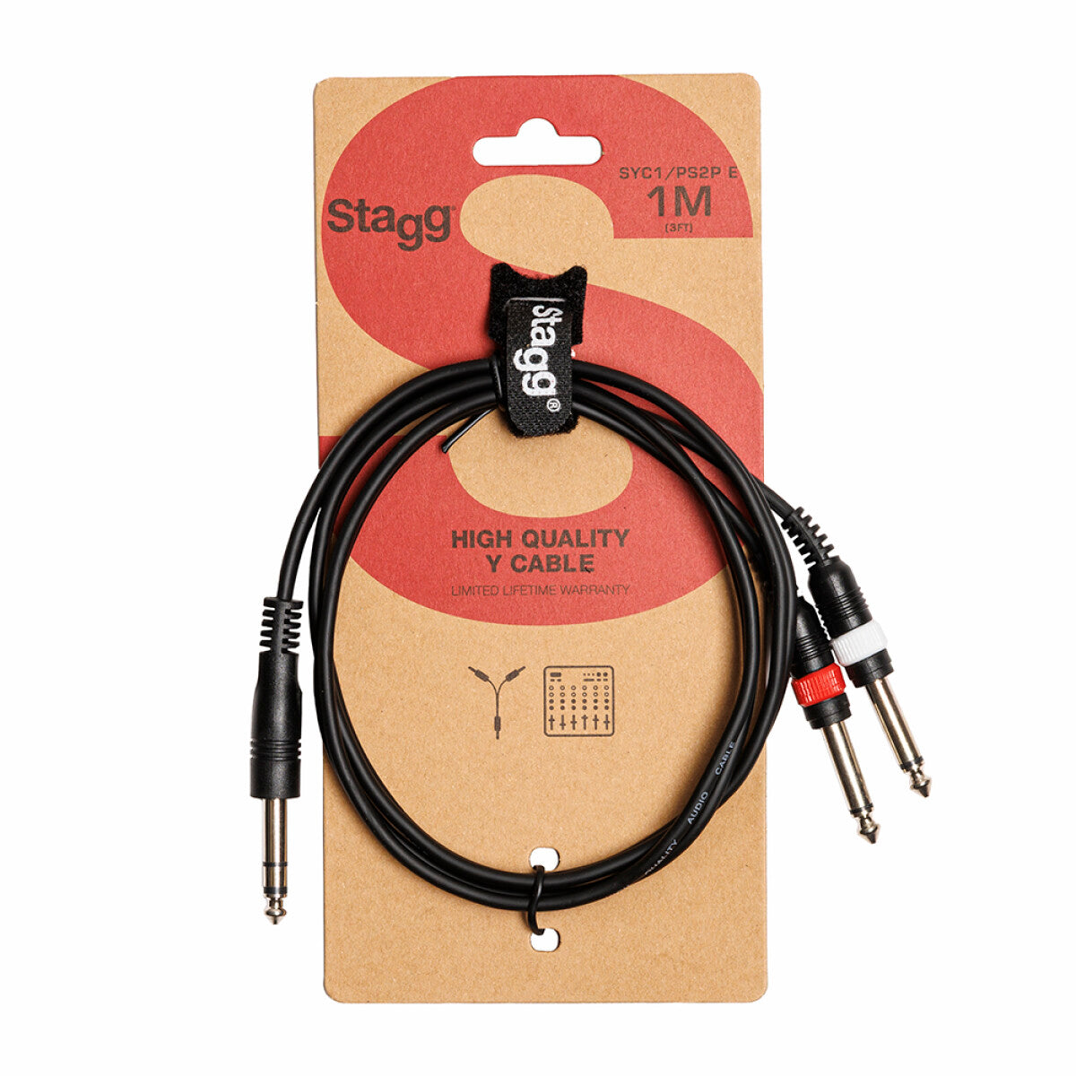 Stagg Stereo Jack to 2 Jacks Y Cable