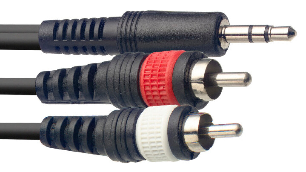 Stagg 3.5mm Stereo Jack to 2 Phono (RCA) Y Cable