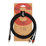 Stagg 3.5mm Stereo Jack to 2 Phono (RCA) Y Cable