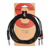 Stagg Stereo Jack to 2 Jacks Y Cable