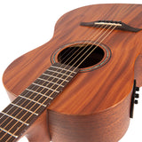 Vintage VE800MH Mahogany Series Parlour Electro Acoustic Guitar - Music Vault