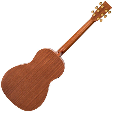 Vintage VE800MH Mahogany Series Parlour Electro Acoustic Guitar - Music Vault