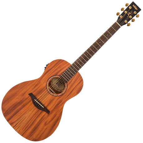 Vintage VE800MH Mahogany Series Parlour Electro Acoustic Guitar - Music Vault