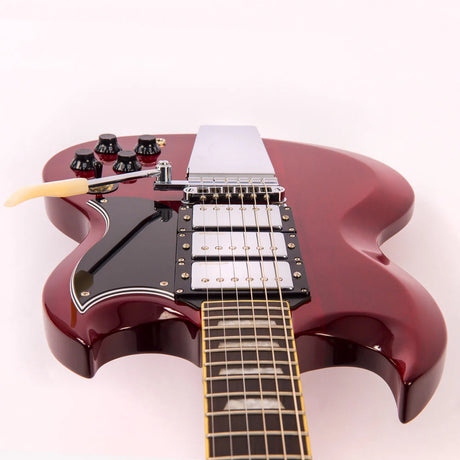 Vintage Reissued Series VS63V With Vintage Style Vibrato Cherry Red - Music Vault