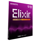 Elixir Nanoweb 80/20 Bronze Coated Acoustic Guitar Strings Light (12-53)