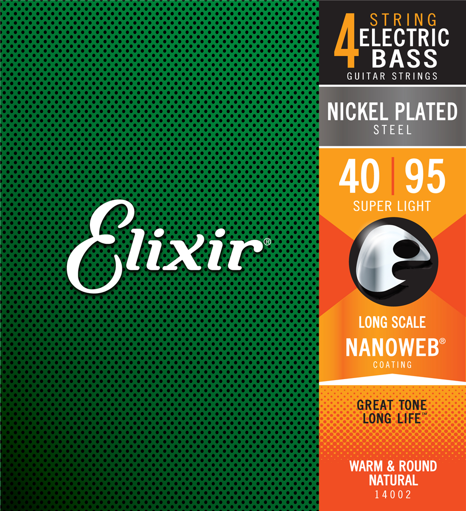 Elixir Nanoweb Coated Bass Guitar Strings Super Light (40-95)