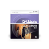 D'Addario 80/20 Bronze Acoustic Guitar Strings Custom Light EJ13 - Music Vault