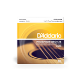 D'Addario Phosphor Bronze Acoustic Guitar Strings Light Top/Medium Bottom EJ19 - Music Vault
