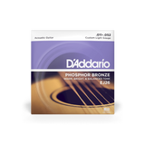 D'Addario Phosphor Bronze Acoustic Guitar Strings Custom Light EJ26 - Music Vault