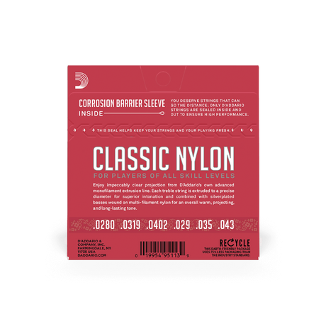 D'Addario Student Classical Acoustic Guitar Strings Normal Tension EJ27N - Music Vault