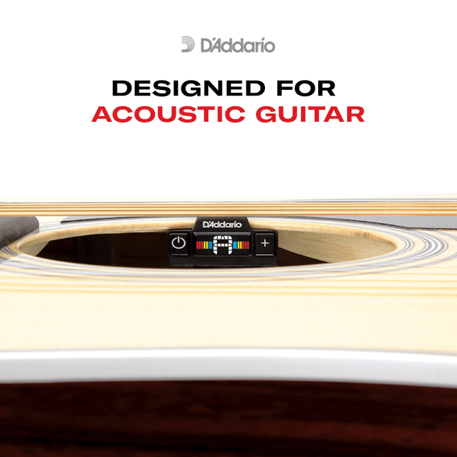 D'Addario Micro Soundhole Acoustic Guitar Tuner