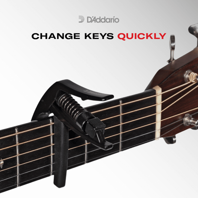 D'Addario Tri-Action Capo Black