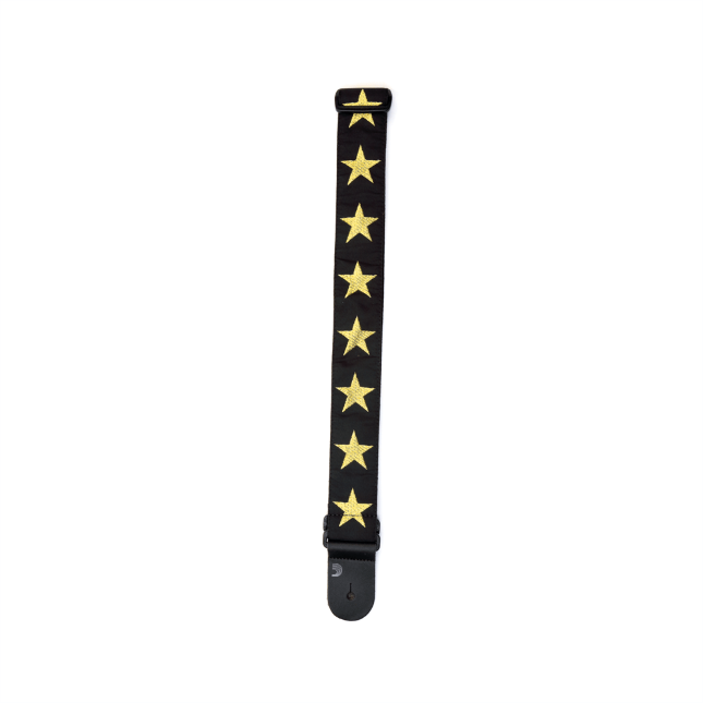 D'Addario Woven Guitar Strap Gold Star