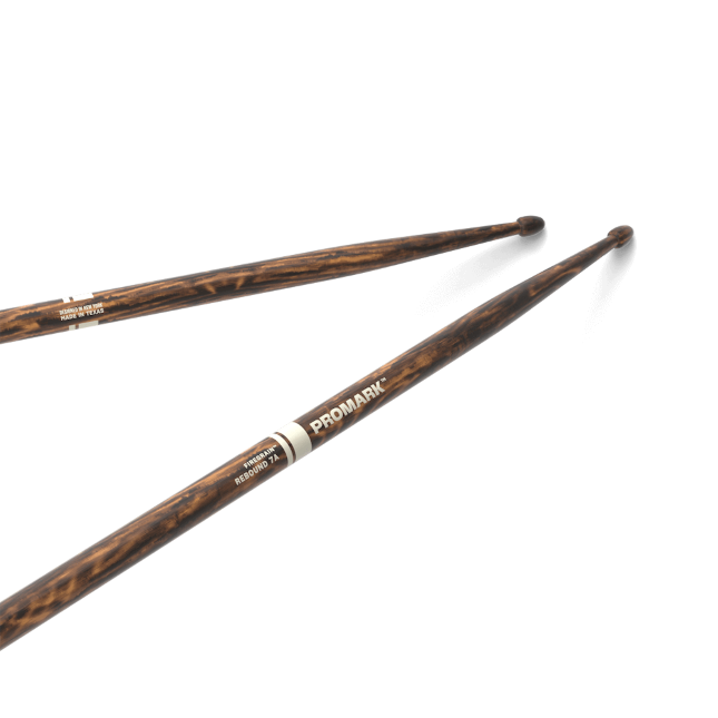 Promark Rebound 7A FireGrain Hickory Drumsticks Acorn Wood Tip