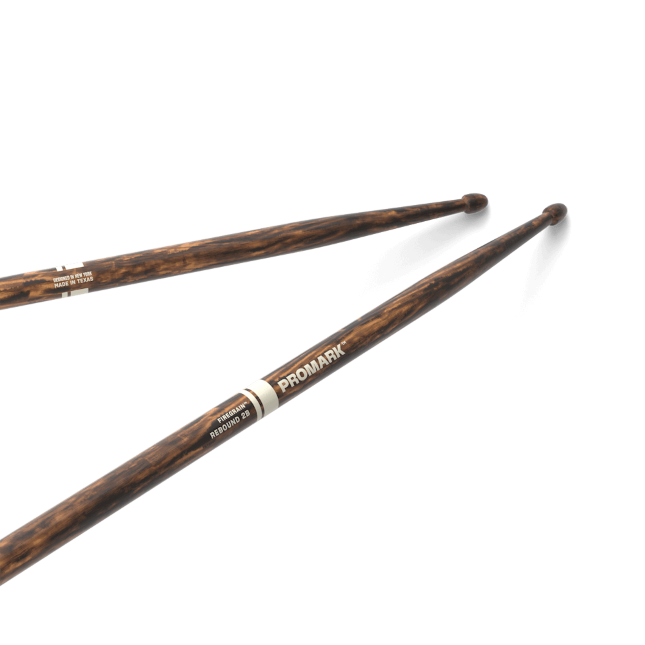 Promark Rebound 2B FireGrain Hickory Drumsticks Acorn Wood Tip
