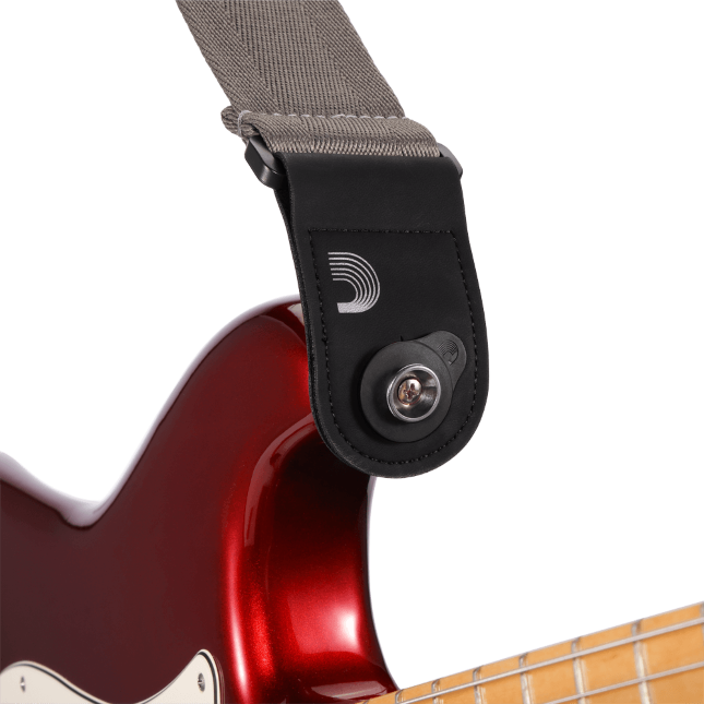 D'Addario Flex Lock Guitar Strap Blocks Black