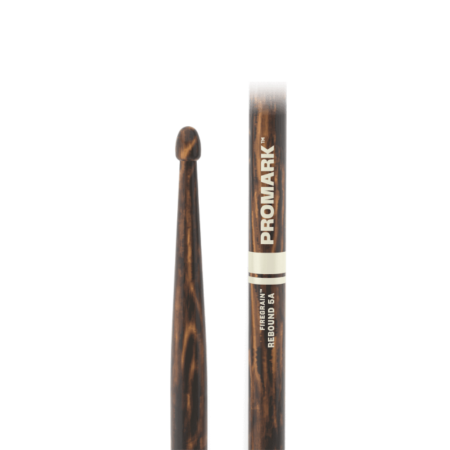 Promark Rebound 5A FireGrain Hickory Drumsticks Acorn Wood Tip