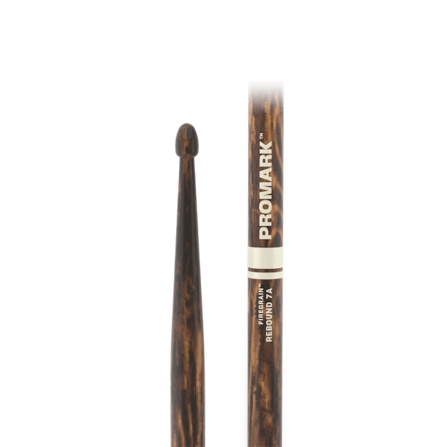 Promark Rebound 7A FireGrain Hickory Drumsticks Acorn Wood Tip