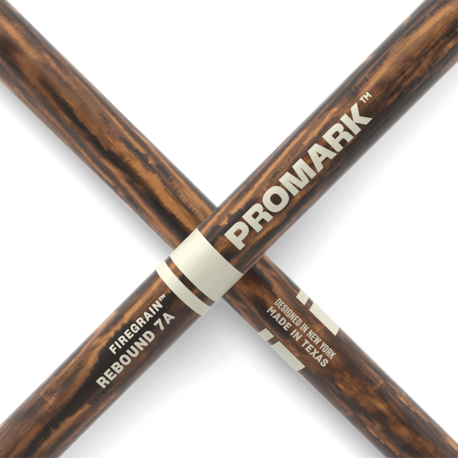Promark Rebound 7A FireGrain Hickory Drumsticks Acorn Wood Tip