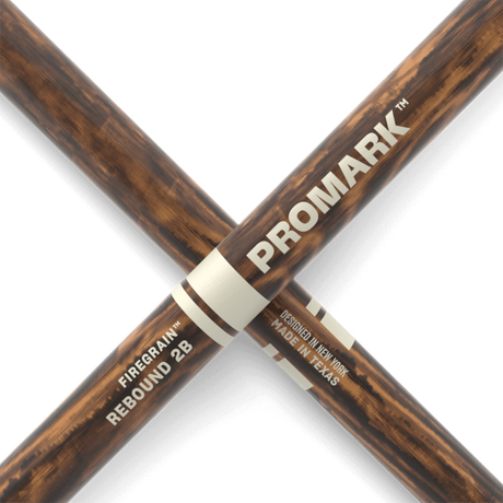 Promark Rebound 2B FireGrain Hickory Drumsticks Acorn Wood Tip - Music Vault