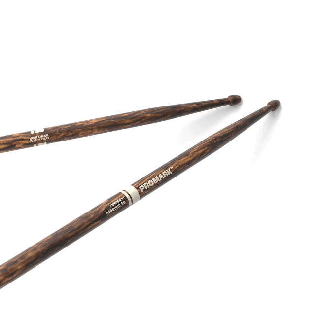 Promark Rebound 5B FireGrain Hickory Drumsticks Acorn Wood Tip
