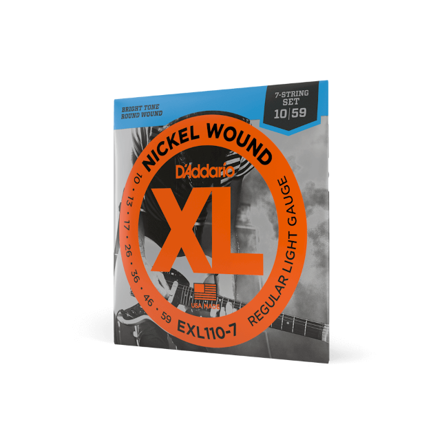 D'Addario XL 7-String Regular Light Electric Guitar Strings EXL110-7
