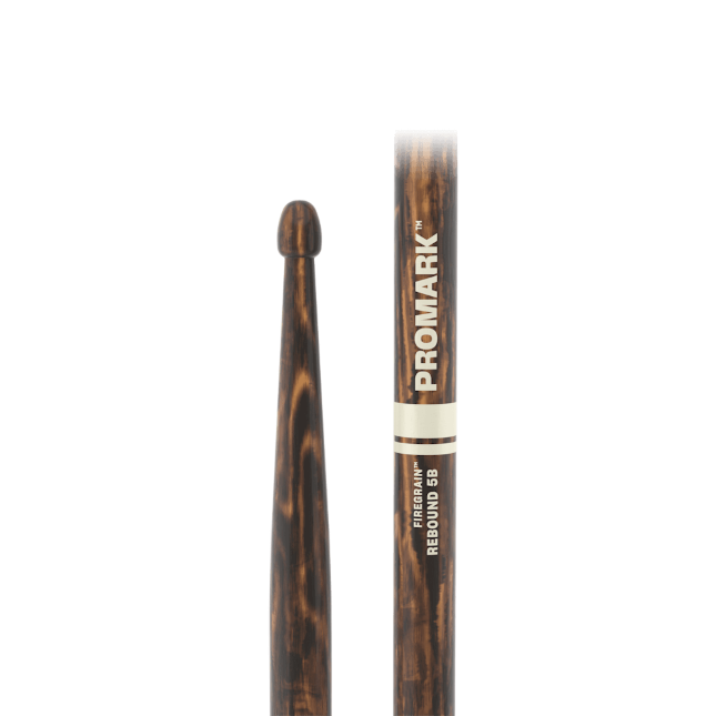Promark Rebound 5B FireGrain Hickory Drumsticks Acorn Wood Tip