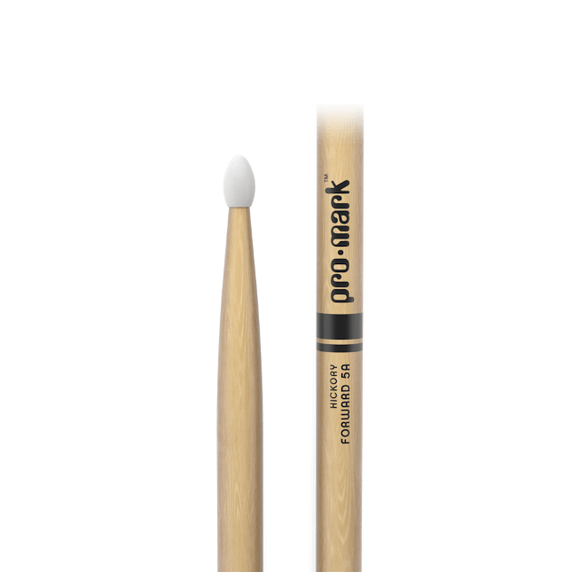 Promark Classic Forward 5A Hickory Drumsticks Oval Nylon Tip