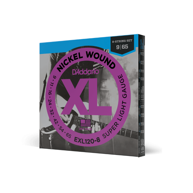 D'Addario XL 8-String Super Light Electric Guitar Strings EXL1120-8