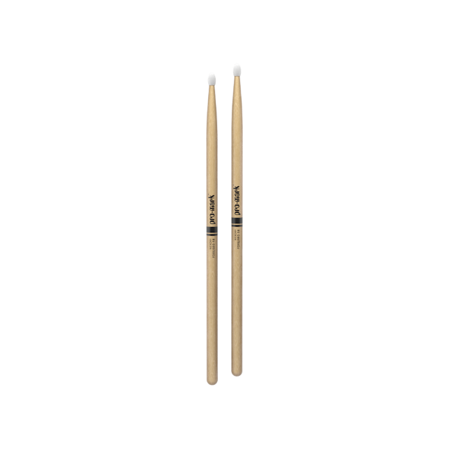 Promark Classic Forward 5B Hickory Drumsticks Oval Nylon Tip