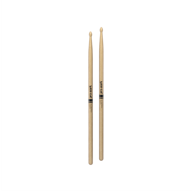Promark Classic Forward 5A Hickory Drumsticks Oval Wood Tip