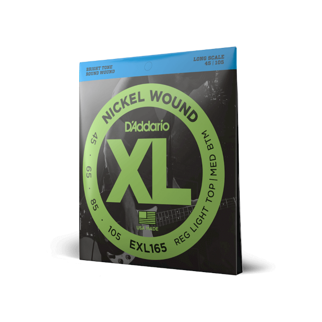 D'Addario XL Regular Light Top / Medium Bottom Bass Guitar Strings EXL165