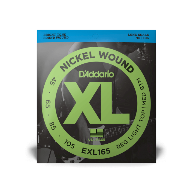 D'Addario XL Regular Light Top / Medium Bottom Bass Guitar Strings EXL165