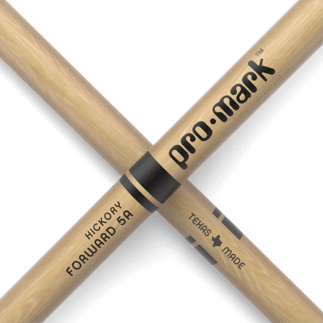Promark Classic Forward 5A Hickory Drumsticks Oval Wood Tip