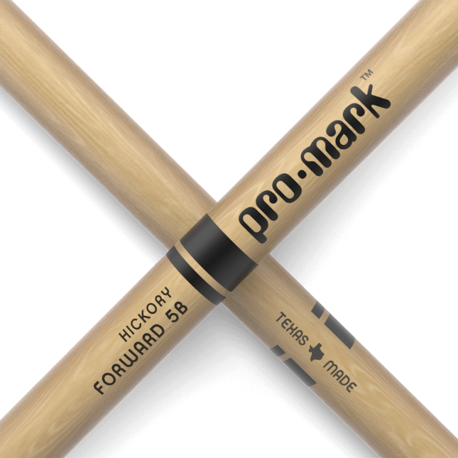 Promark Classic Forward 5B Hickory Drumsticks Oval Nylon Tip