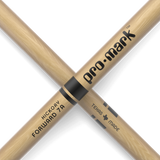 Promark Classic Forward 7A Hickory Drumsticks Oval Wood Tip