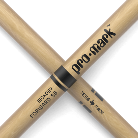 Promark Classic Forward 5B Hickory Drumsticks Oval Wood Tip - Music Vault