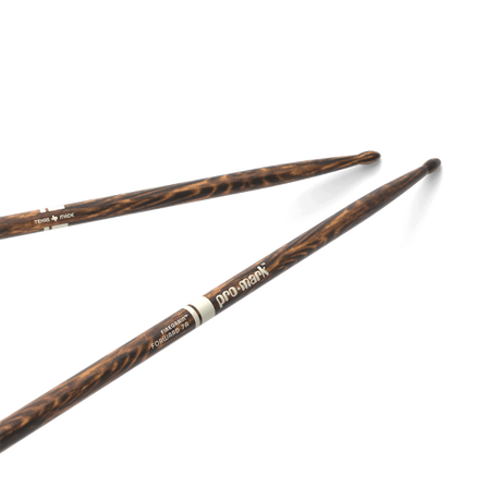 Promark Classic Forward 7A FireGrain Hickory Drumsticks Oval Wood Tip - Music Vault