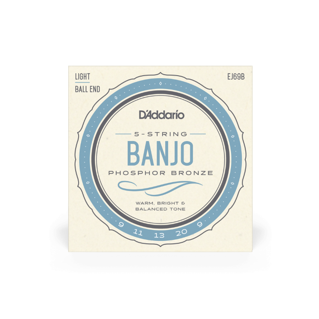 D'Addario Phosphor Bronze 5 String Banjo Strings Ball End EJ69B