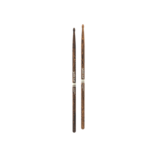 Promark Classic Forward 7A FireGrain Hickory Drumsticks Oval Wood Tip