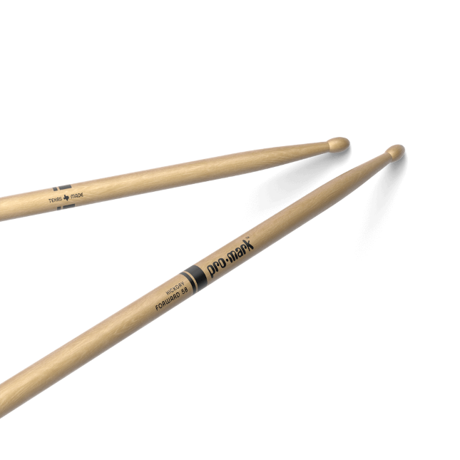 Promark Classic Forward 5B Hickory Drumsticks Oval Wood Tip