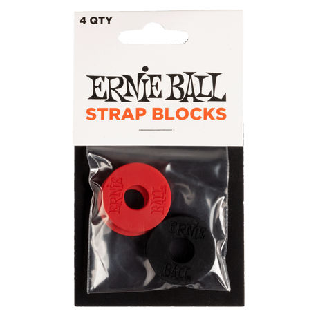 Ernie Ball Strap Blocks 4 Pack Red & Black - Music Vault