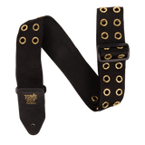 Ernie Ball Premium Guitar Strap Hole Lotta Metal Gold