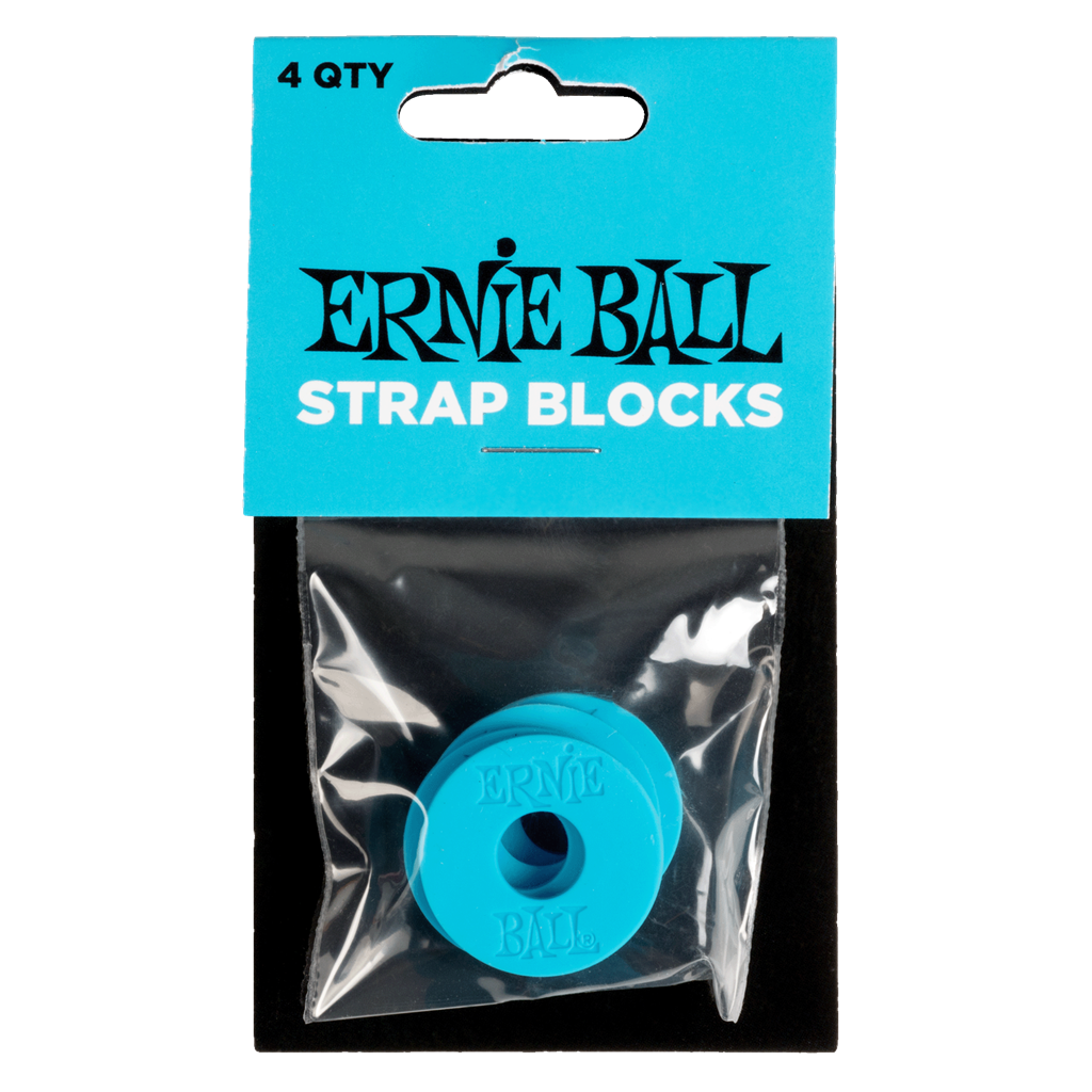 Ernie Ball Strap Blocks 4 Pack Blue